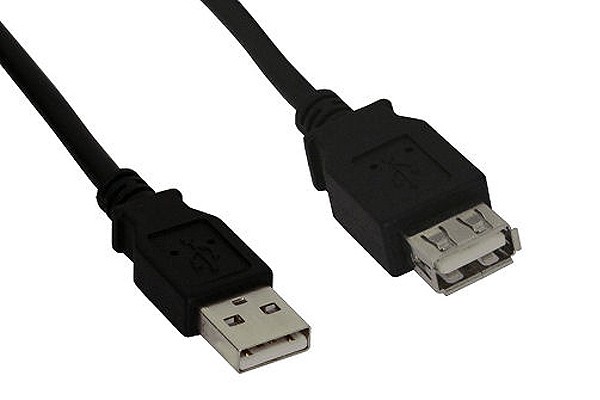 InLine® USB 2.0 Verlängerung, St/Bu Typ A, schwarz, 5m (500cm)